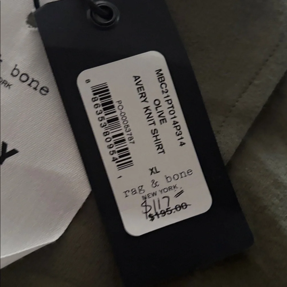 Rag & Bone Dark Olive Knit Avery Shirt - Picture 3 of 4